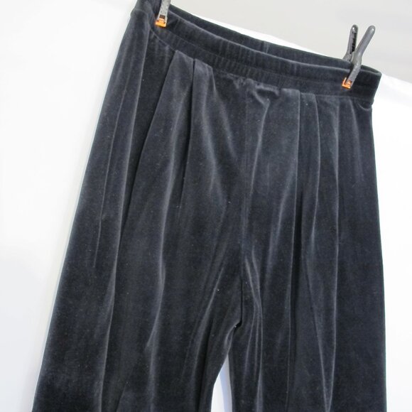 Delia McKain black velour stirrup pants  XL - Picture 3 of 3
